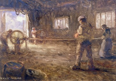 The Rope Walk, 1932 (óleo sobre papel) de Arthur Wilde Parsons
